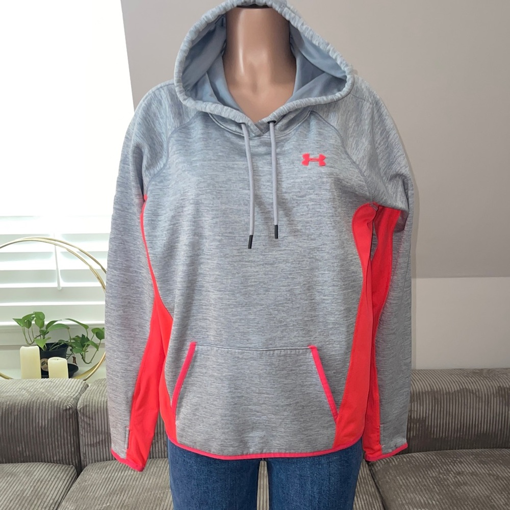 Under Armour Gray and Orange Hoodie